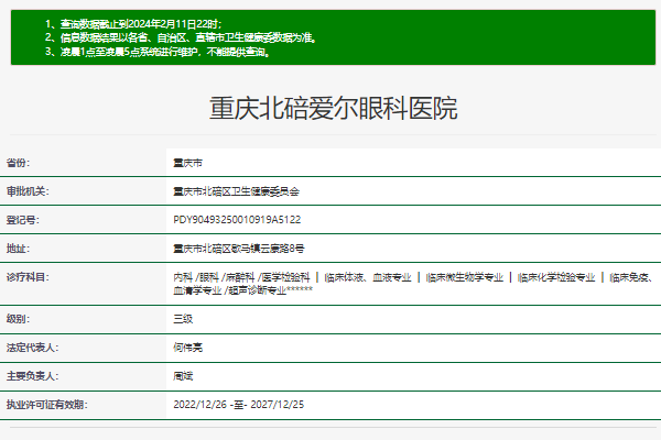 重庆北碚爱尔眼科医院真人口碑评价怎么样？